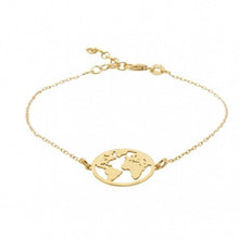 Load image into Gallery viewer, World Map Bracelets For Women Travel Jewellery Rose Gold Chain Friendship Sister Gifts Globe Bracelet Femme BFF